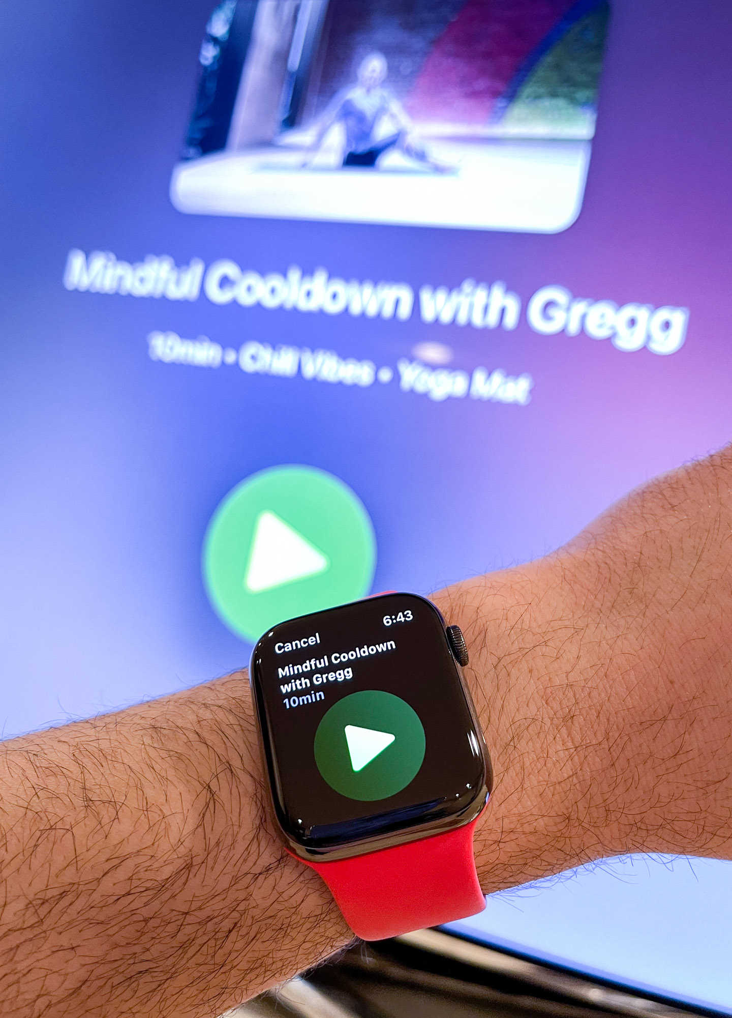 Использование Apple Watch с Apple Fitness +