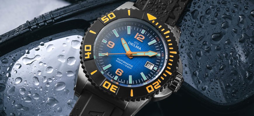 Дайвер часы швейцарского бренда: Delma Blue Shark III Azores Edition