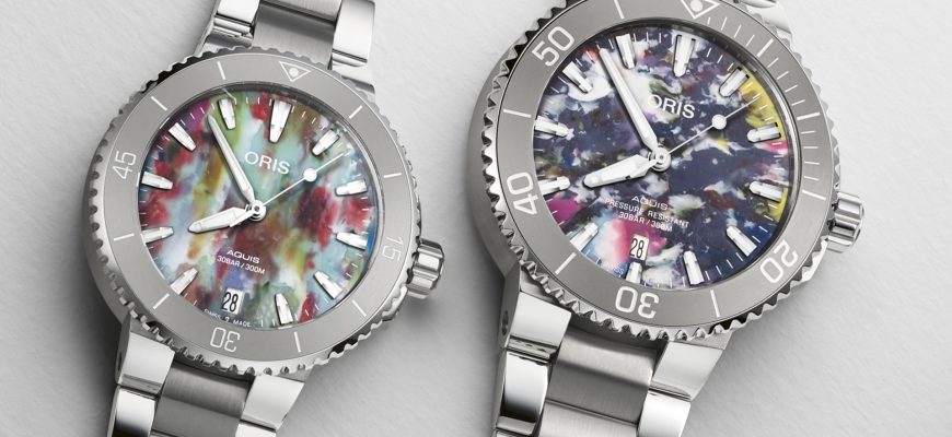 Oris выпускает часы Aquis Date Upcycle с циферблатами из переработанного океанического пластика