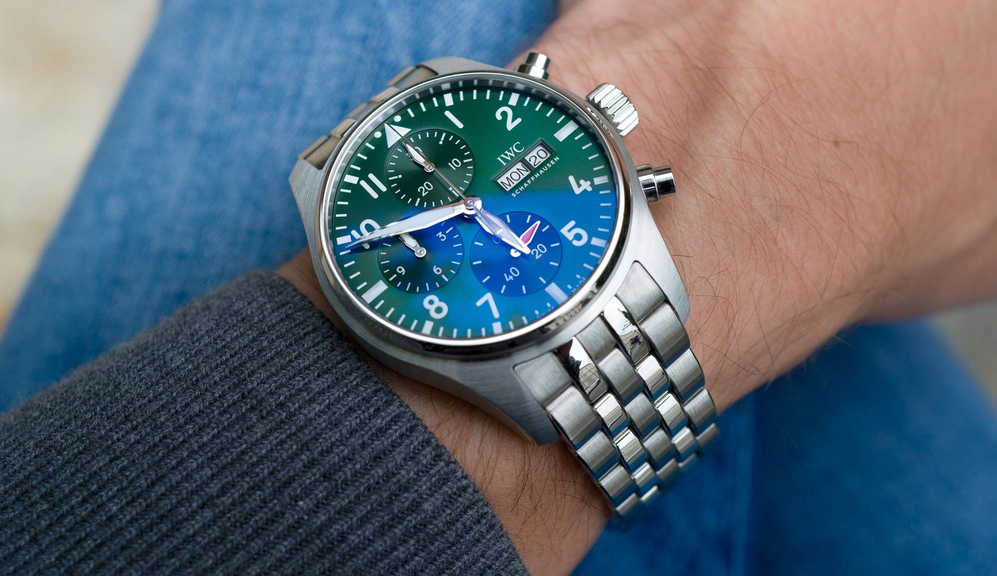 Обзор часов: IWC Pilot's Watch Chronograph 41 с зеленым циферблатом