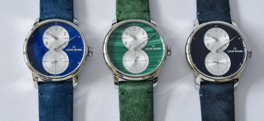 Наручные часы Louis Erard Excellence Régulateur из авантюрина, лазурита и малахита