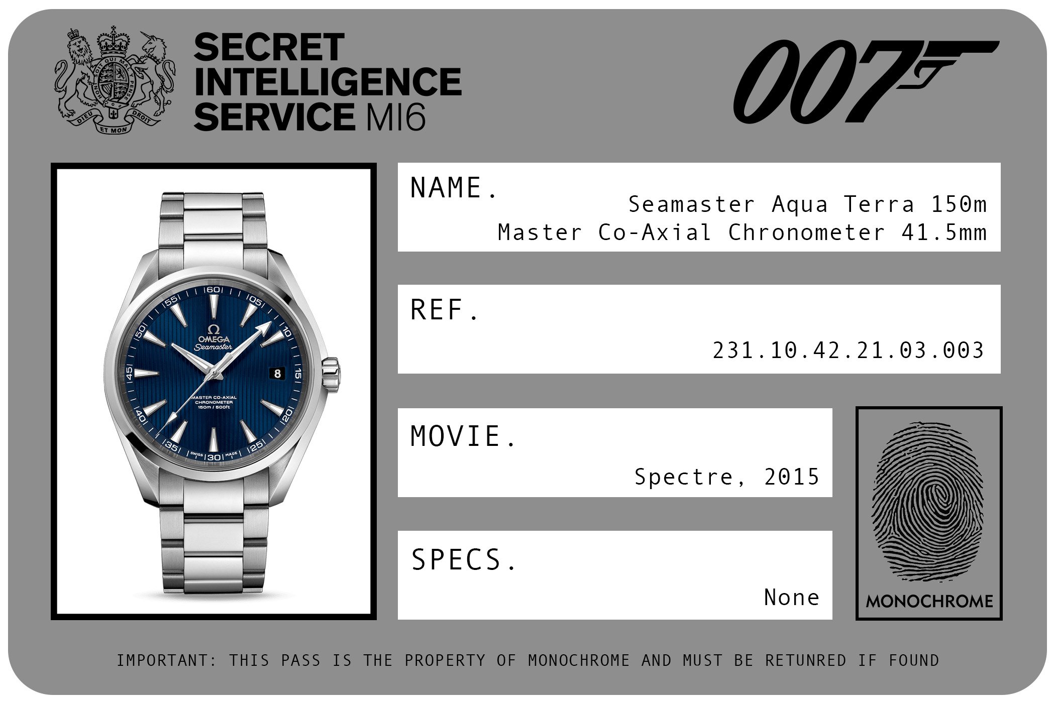 Все часы OMEGA, которые носили в фильмах о Джеймсе Бонде 007