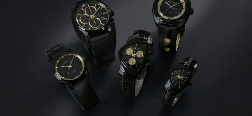Представляем черно-золотую капсульную коллекцию для пяти классических моделей Hamilton