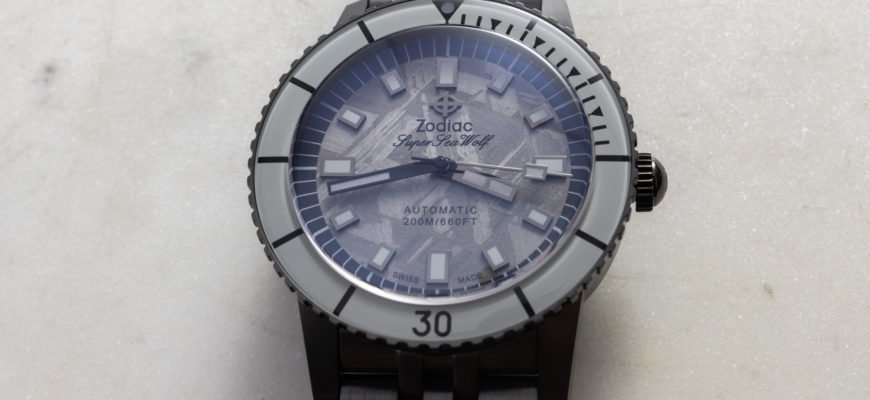 Лимитированная серия часов Zodiac Super Sea Wolf Meteorite Watches.com