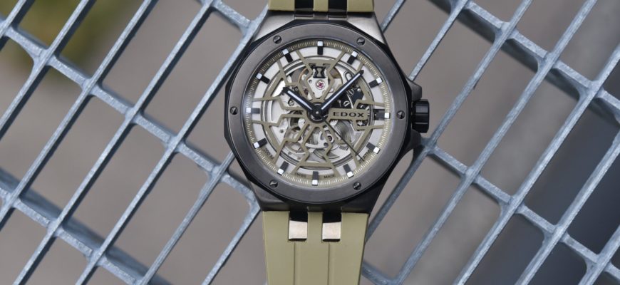 Скелетонизированные автоматические часы Edox Delfin Mecano погружаются в мир моды