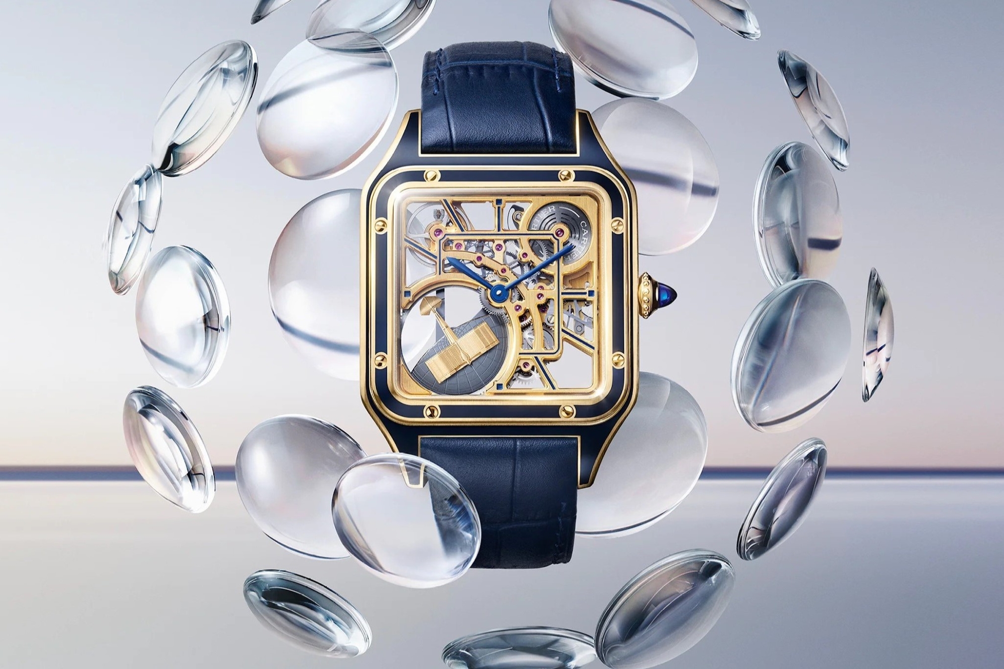 Первый взгляд на трио скелетонизированных часов Cartier Santos-Dumont