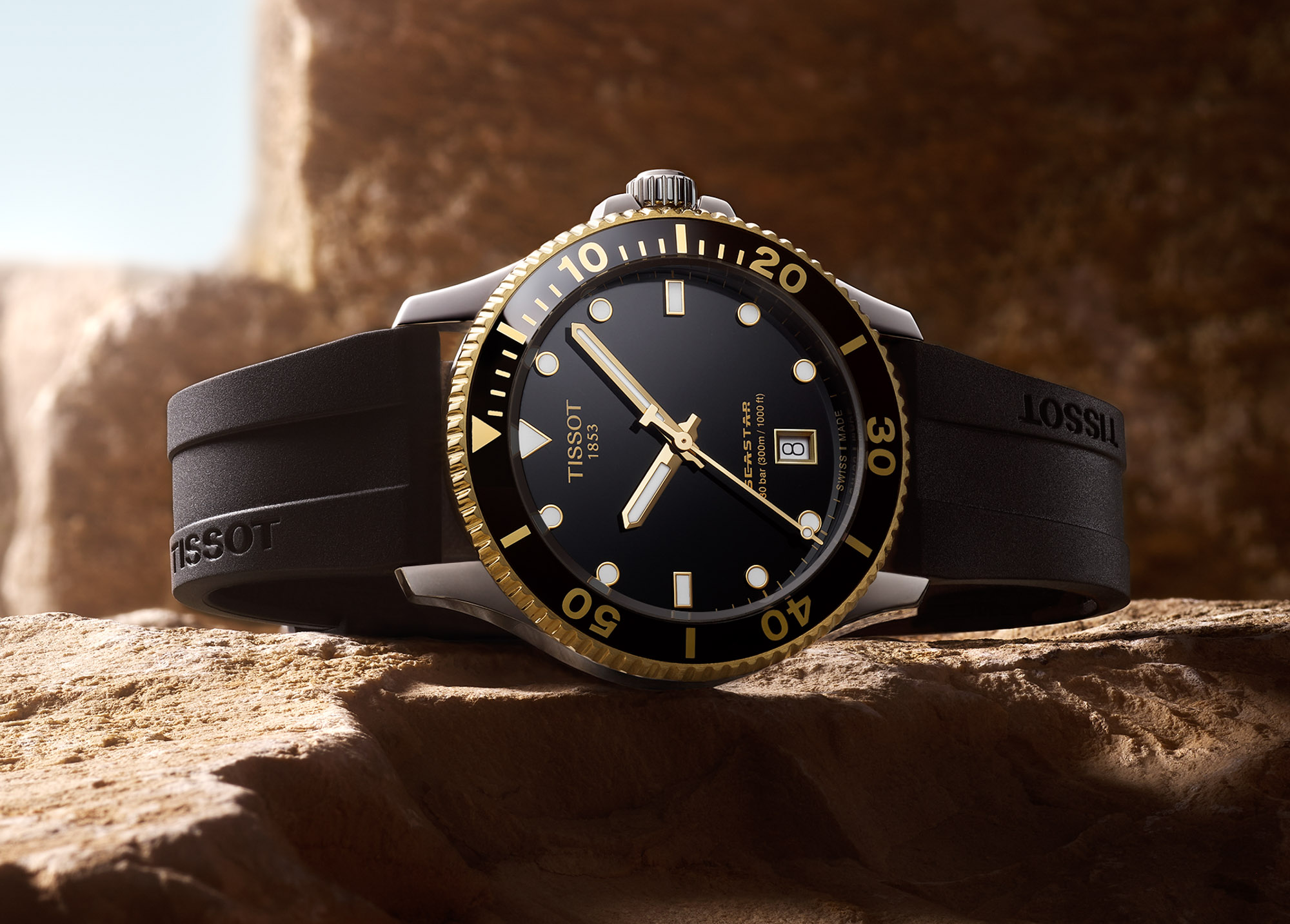 Tissot представляет новые 40-мм кварцевые часы для дайвинга Seastar 1000