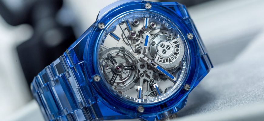 Часы Hublot Big Bang Integrated Tourbillon Full Blue Sapphire стоимостью 500 000 долларов США