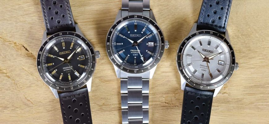 Представляем коллекцию часов Seiko Presage Style 60’s GMT SSK009, SSK011 и SSK013