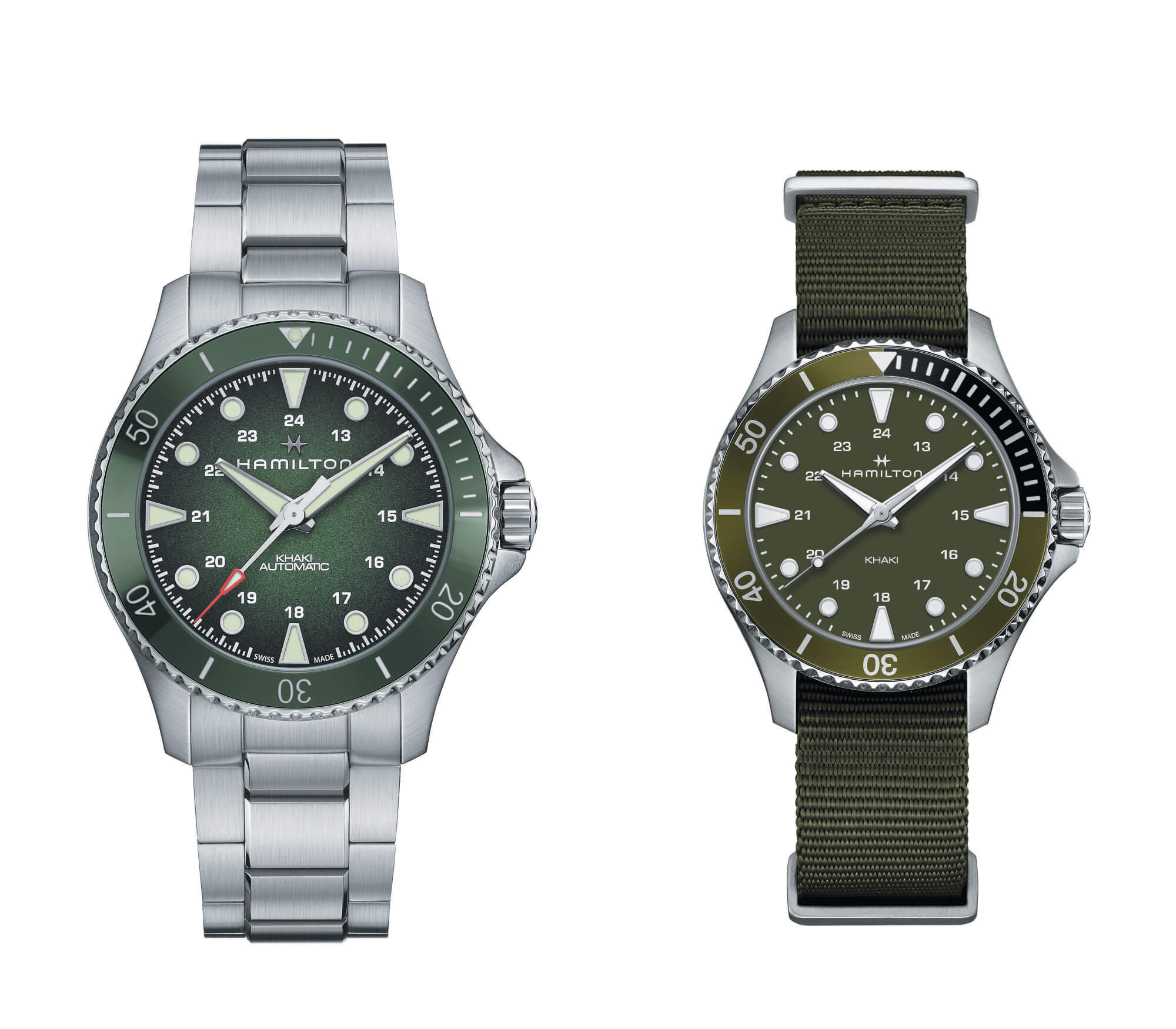 Новинка: часы Hamilton Khaki Navy Scuba становятся зелеными