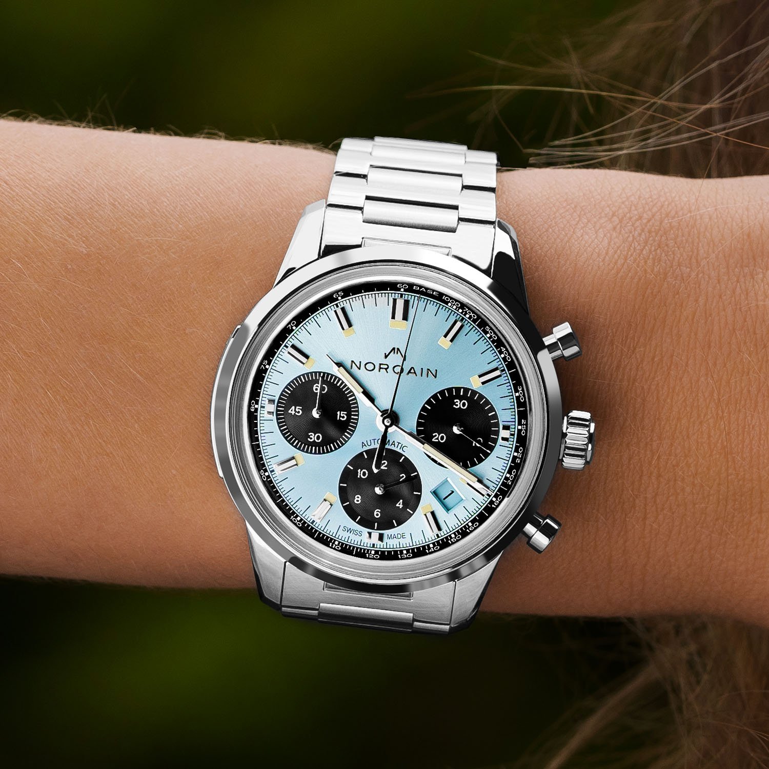 Norqain Freedom 60 Chronograph 40mm Ice Blue Dial Limited Edition 