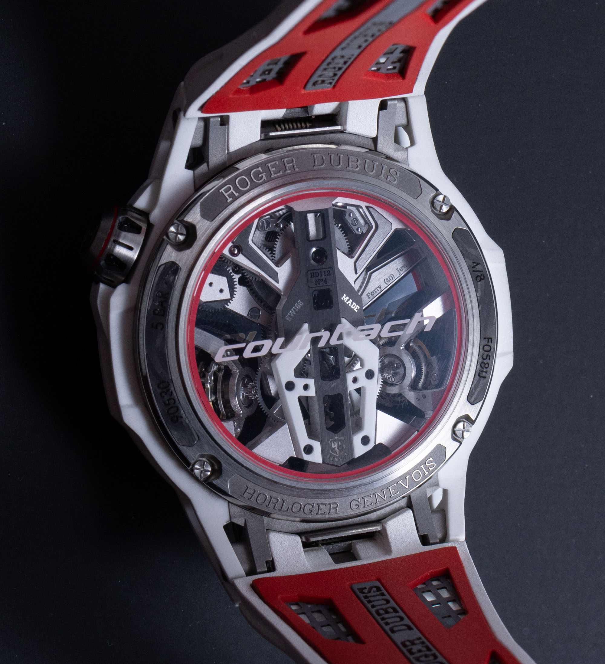 Обзор уникальных часов Roger Dubuis Excalibur Spider Lamborghini Countach