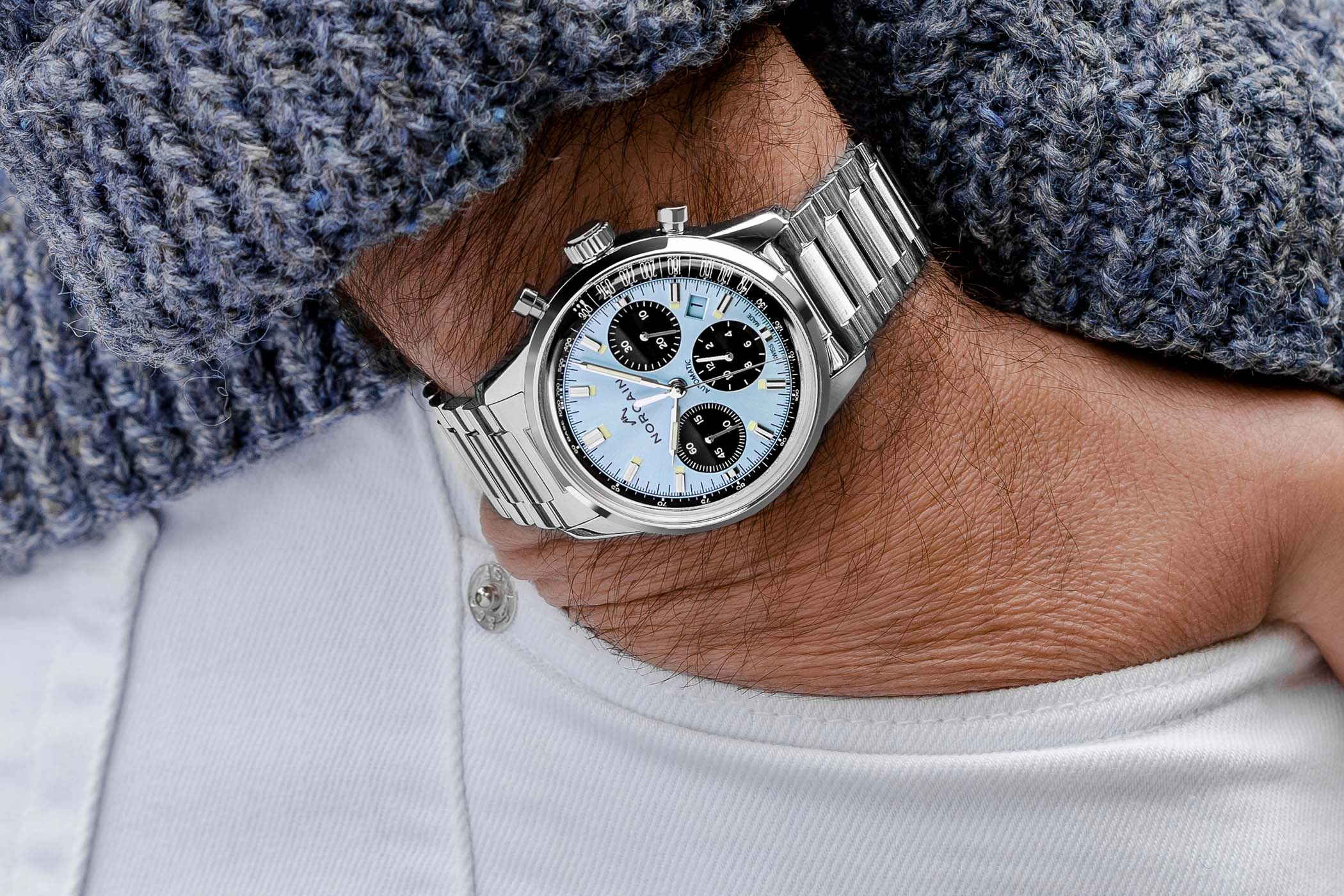 Norqain Freedom 60 Chronograph 40mm Ice Blue Dial Limited Edition 