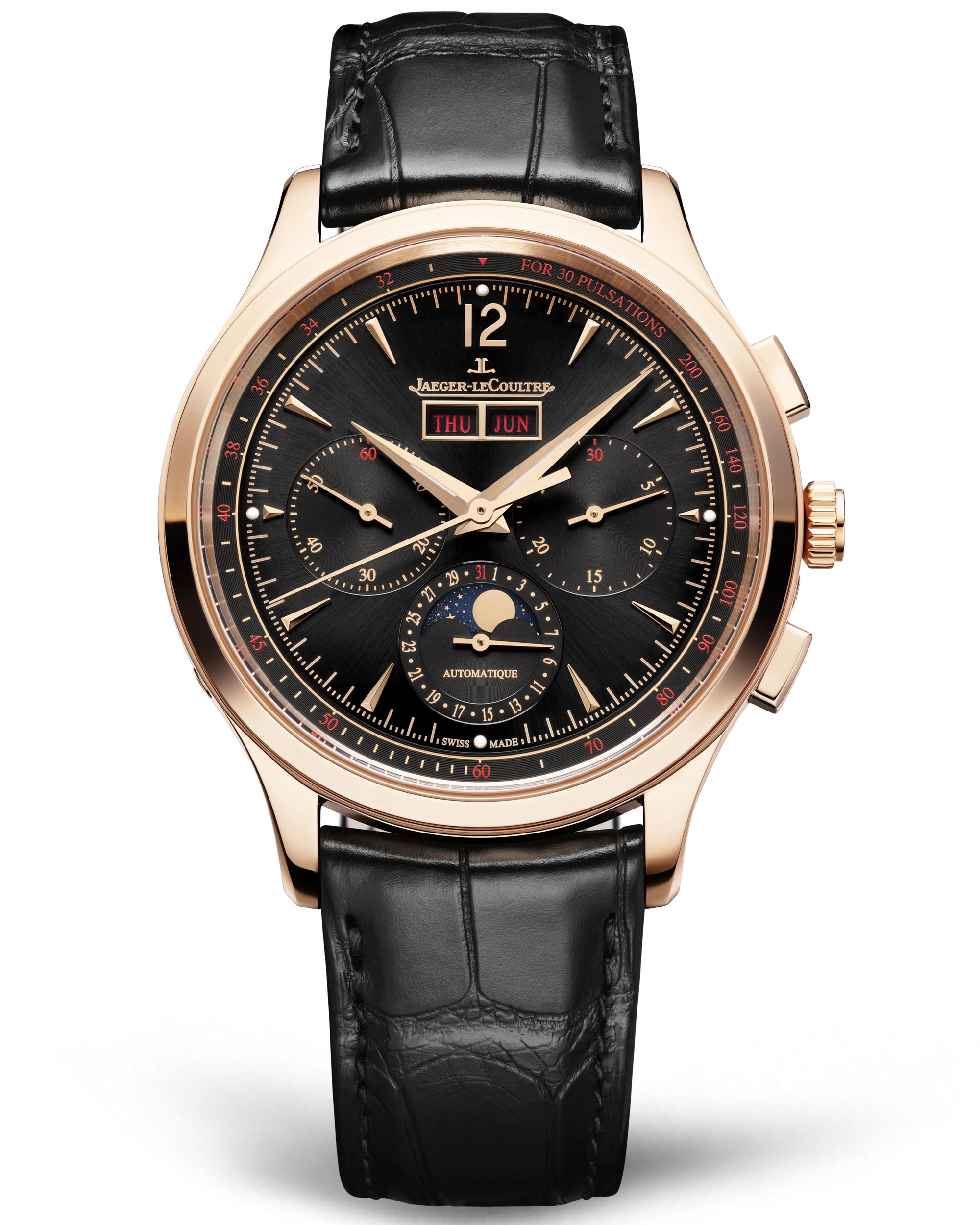Часы Jaeger-LeCoultre Master Control с хронографом и календарем из розового золота