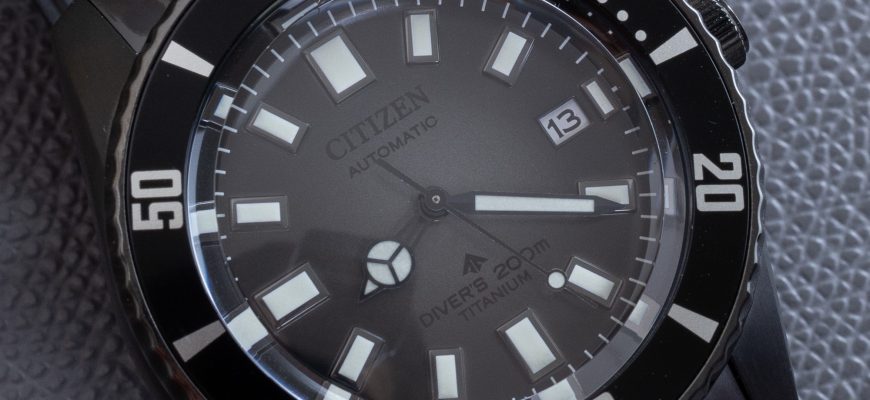 Обзор часов: Citizen Promaster Dive Automatic ‘Fujitsubo’ NB6025-59H в корпусе DLC Super Titanium