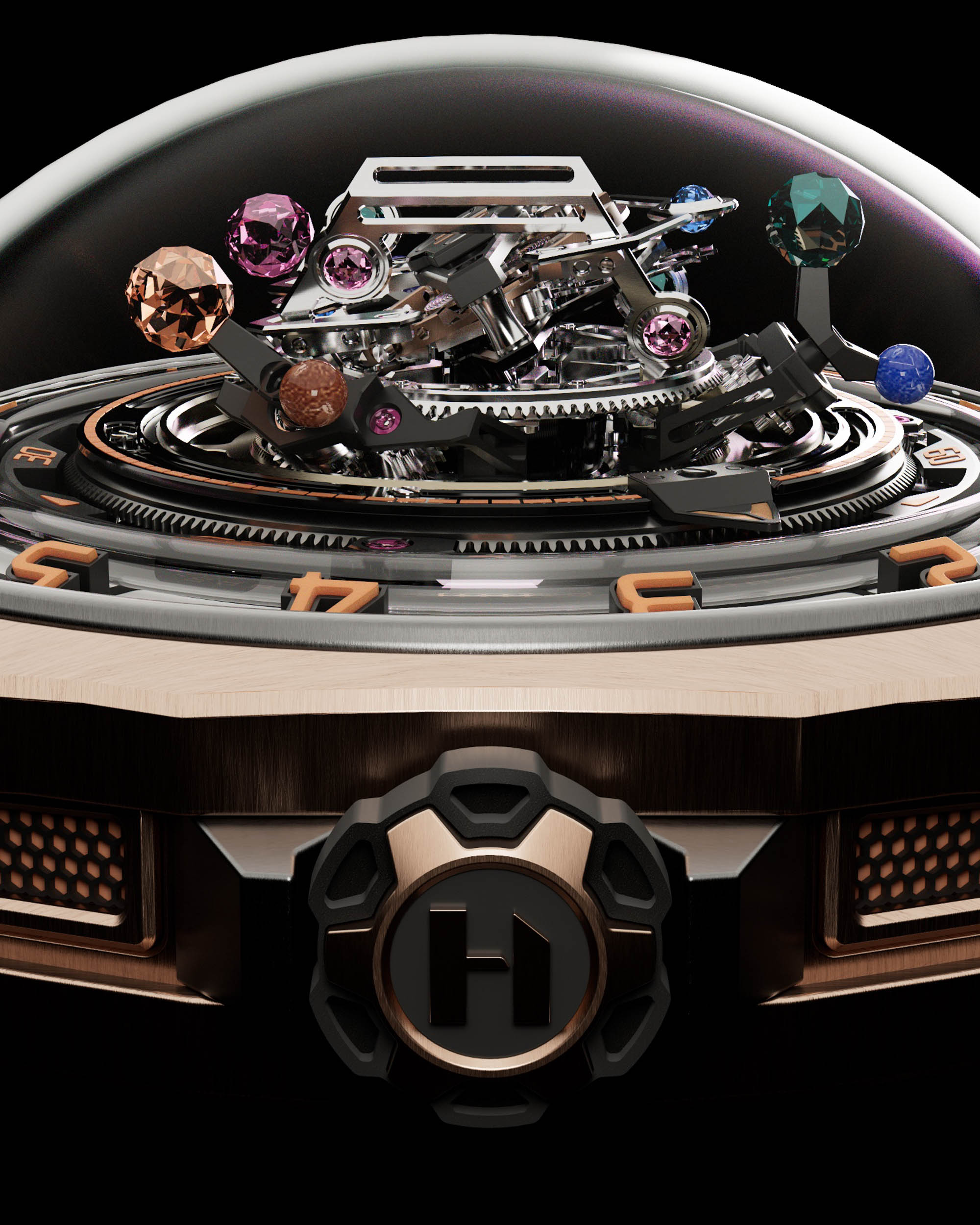 Новый выпуск: Часы HYT Conical Tourbillon Infinity Sapphire