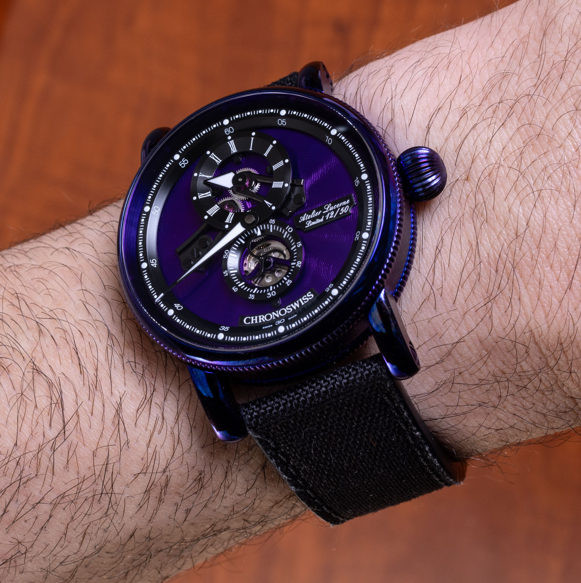 Обзор часов: Chronoswiss Flying Regulator Open Gear Purple Haze