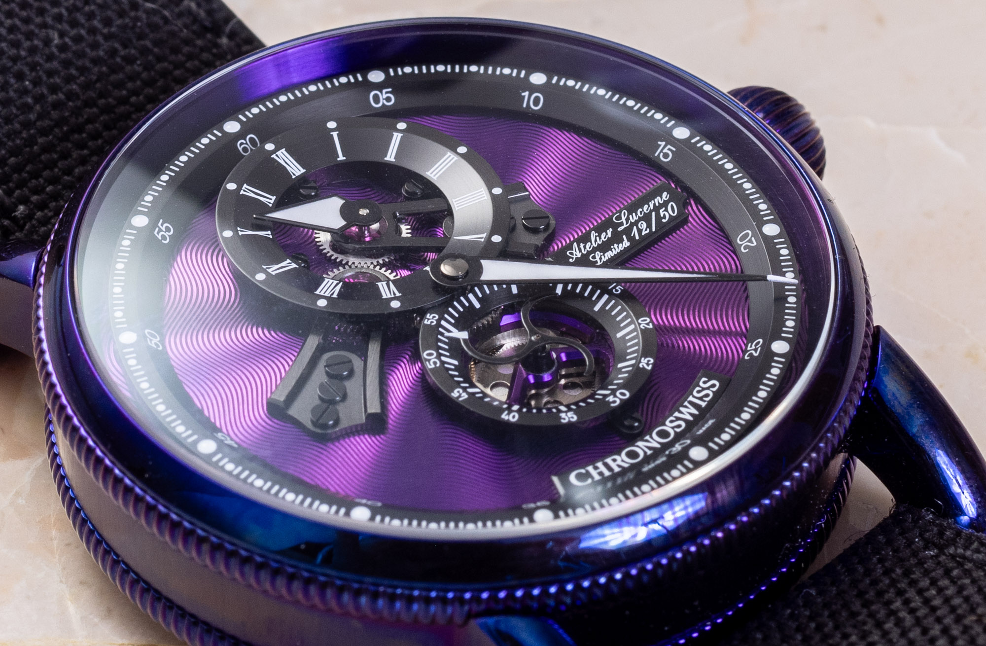 Обзор часов: Chronoswiss Flying Regulator Open Gear Purple Haze