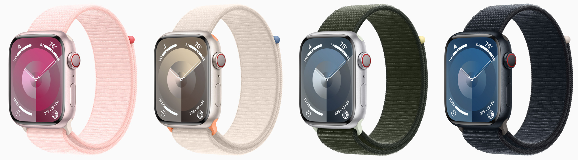 Вот комбинации корпуса и ремешка для Apple Watch Series 9, не содержащие углерода.