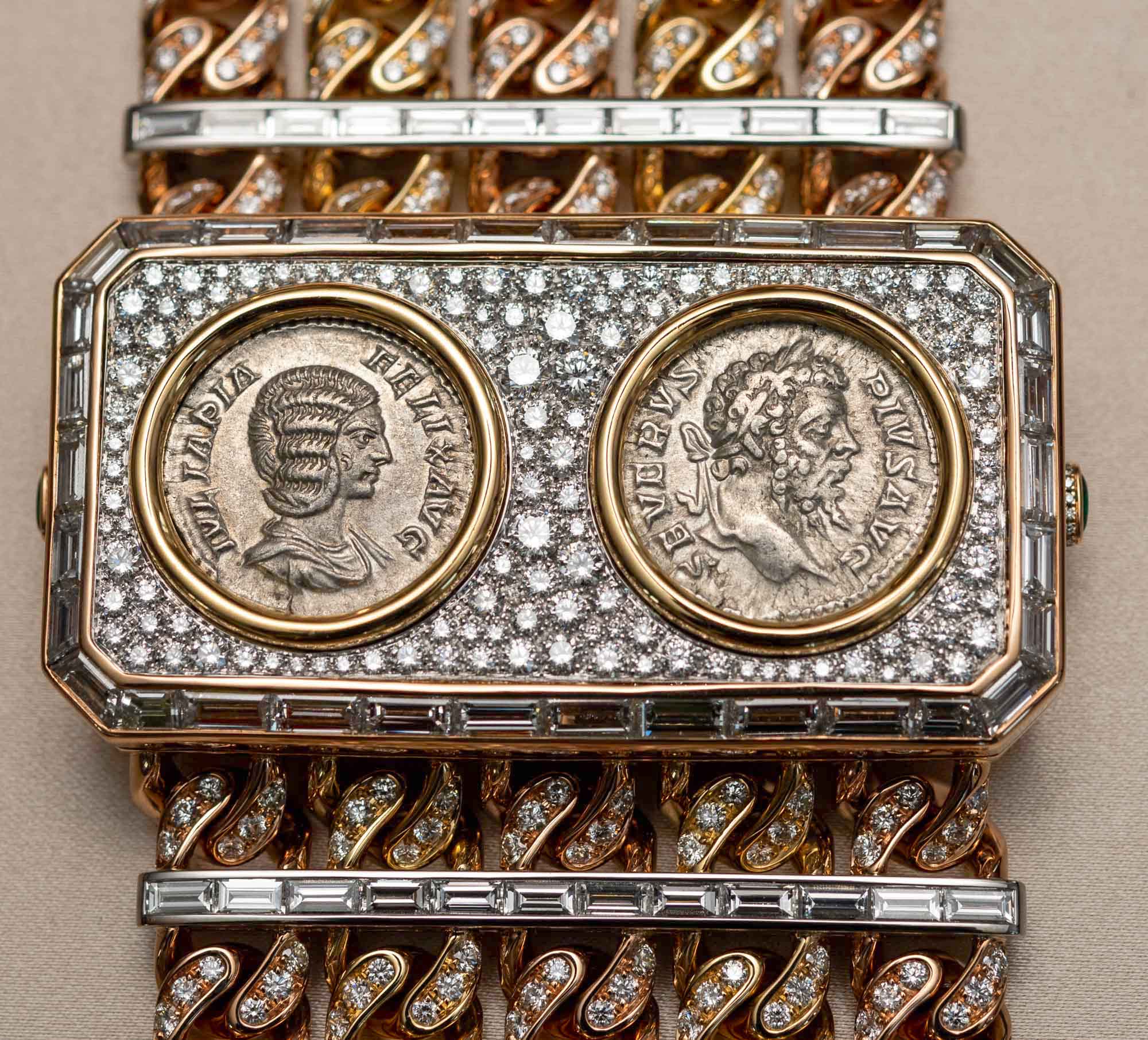 Обзор часов: Bulgari Monete Catene Dual Time Secret, оснащенный древнеримскими монетами
