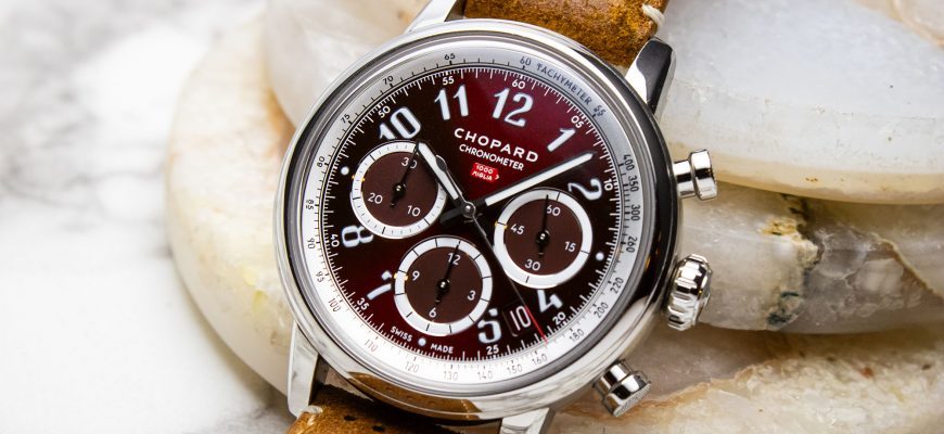 Часы Chopard Mille Miglia Classic Chronograph в корпусе цвета “глубокое солнечное сияние”