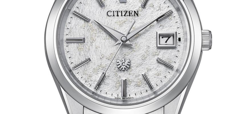 Новый выпуск: Часы Citizen AQ4100-65W с платиновым циферблатом Tosa Washi Paper Dial