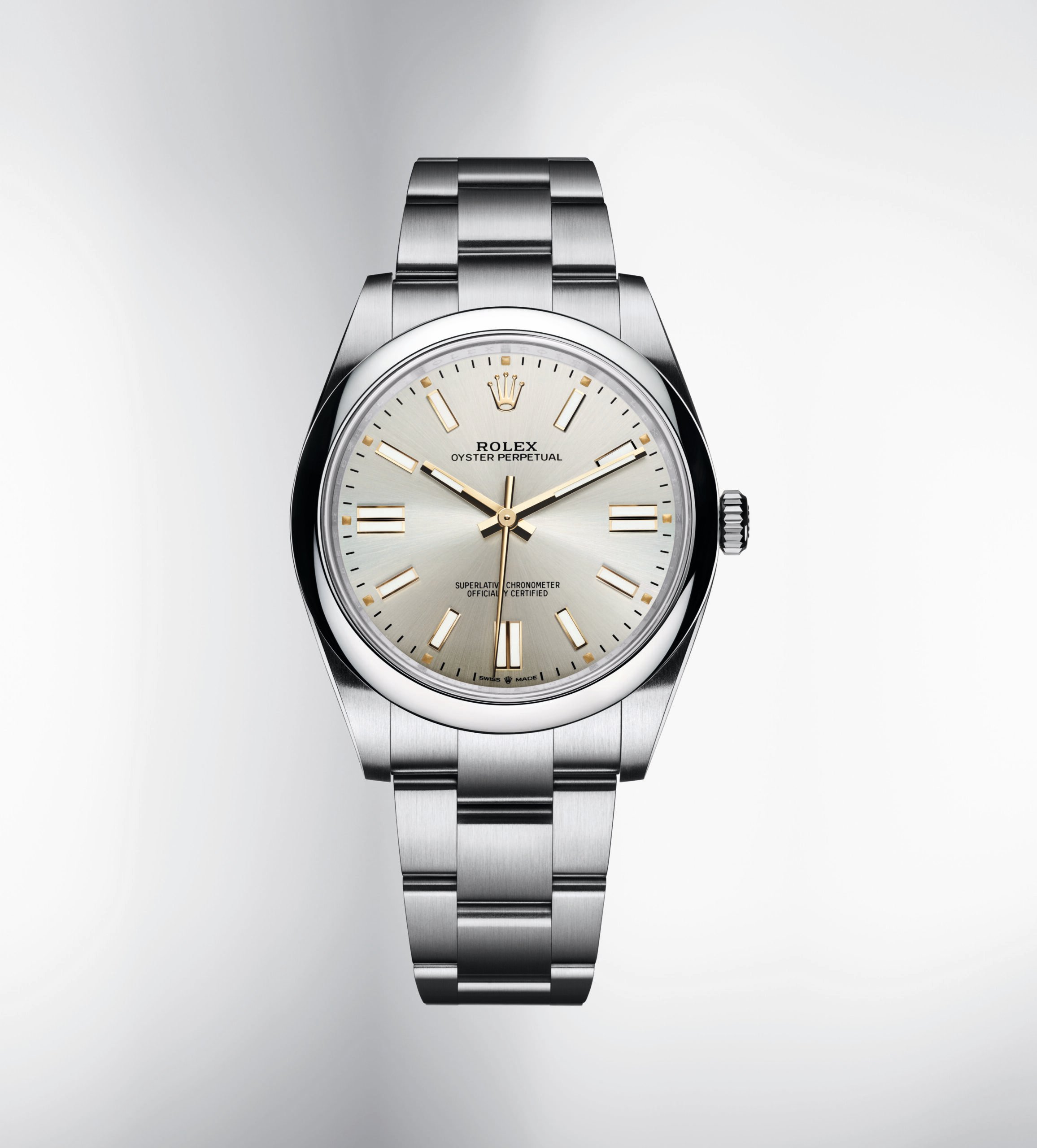 Rolex Oyster Perpetual silver dial