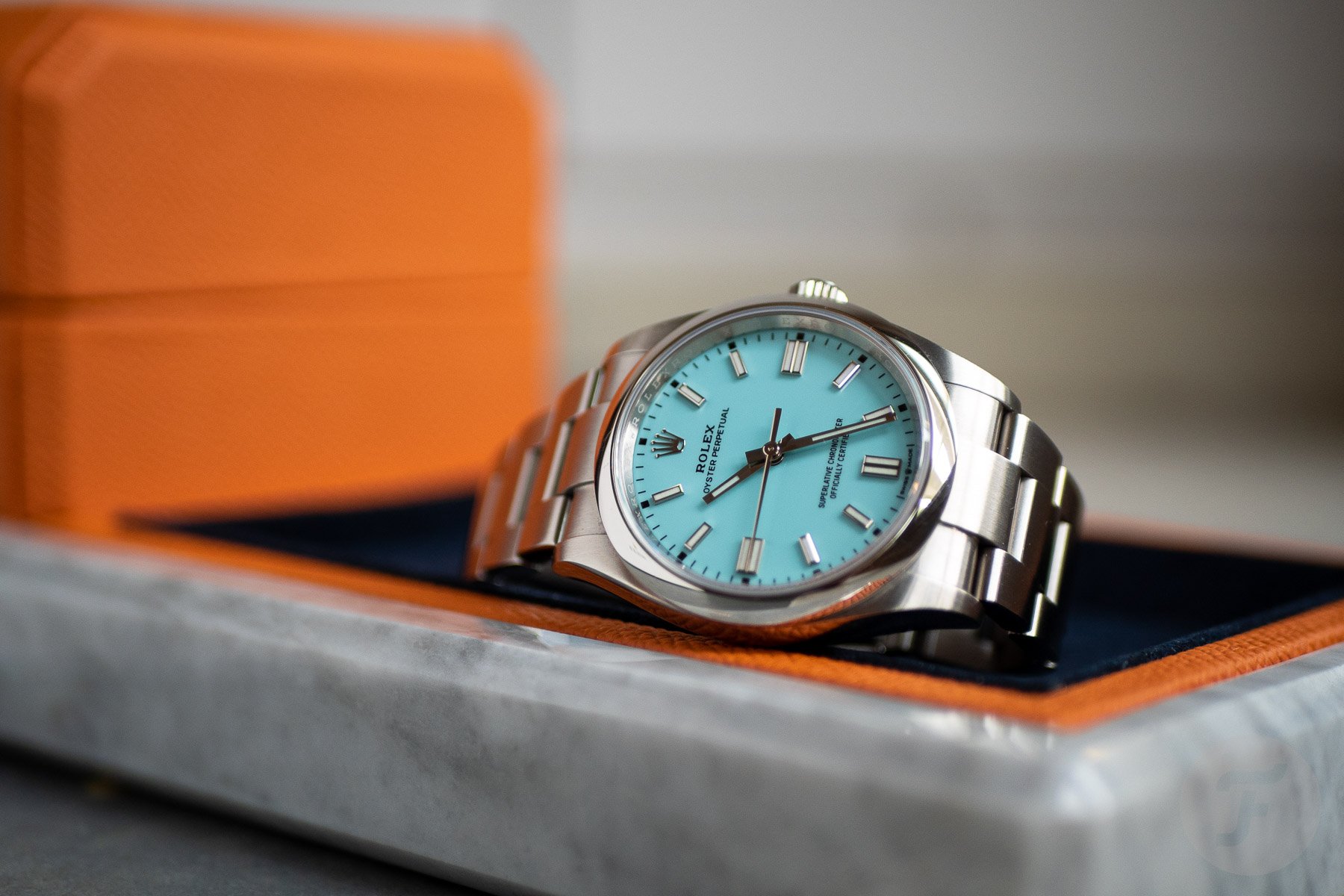 Rolex Oyster Perpetual turquoise