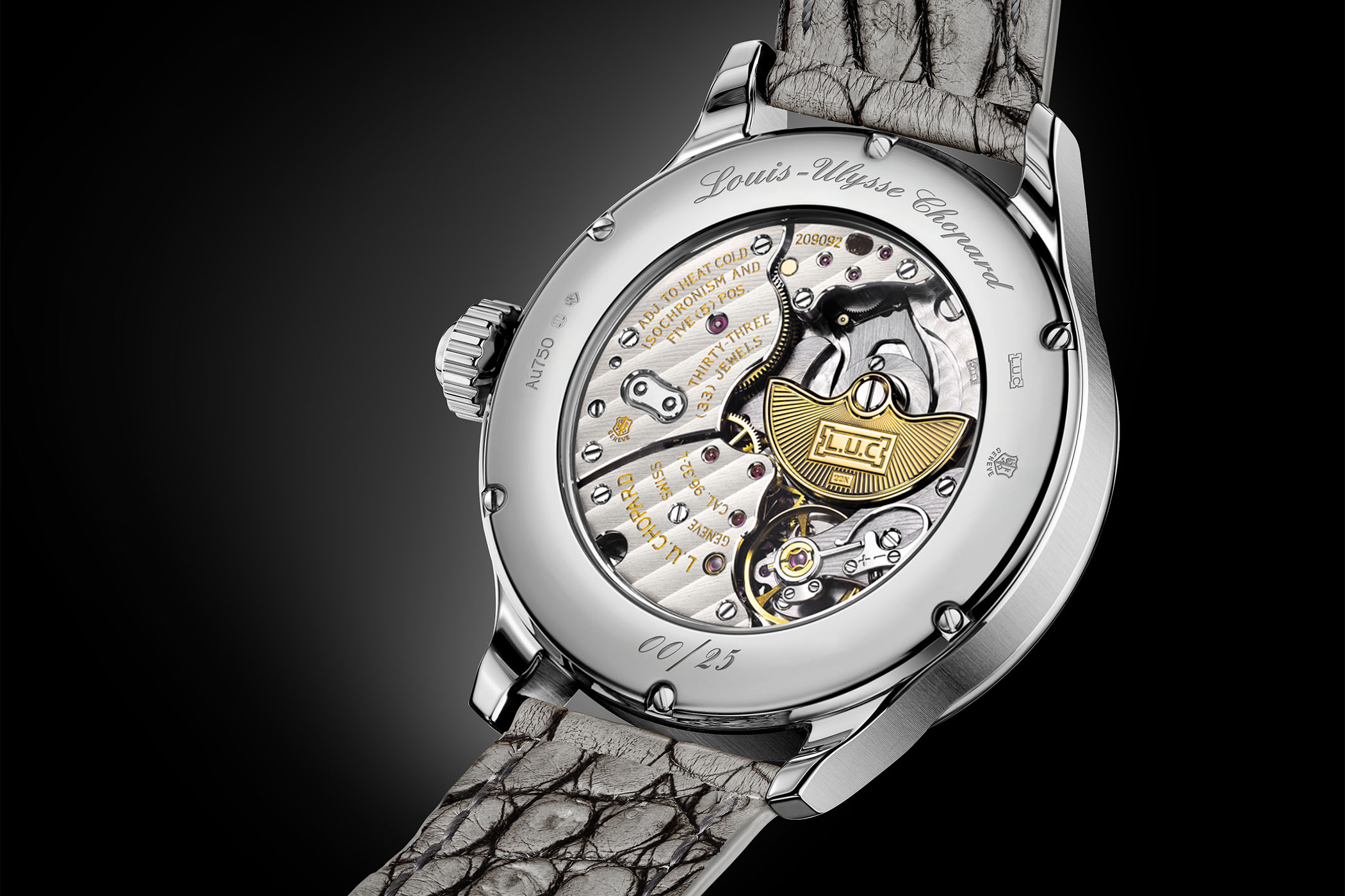Роскошные часы Chopard L.U.C Strike One из белого золота/зеленого циферблата
