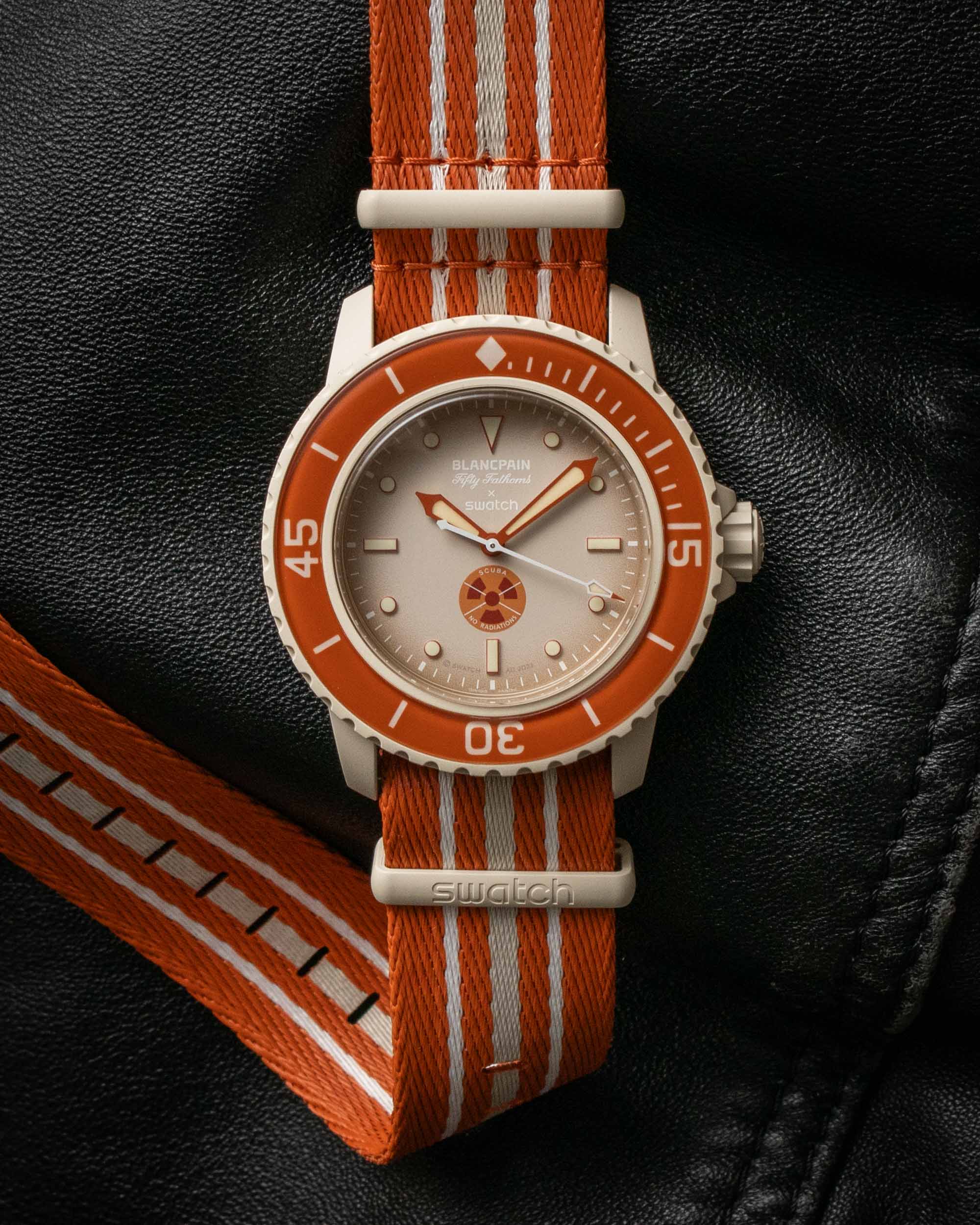 Искусство слияния миров: Обзор часов Blancpain X Swatch Scuba Fifty Fathoms Bioceramic с безупречным дизайном