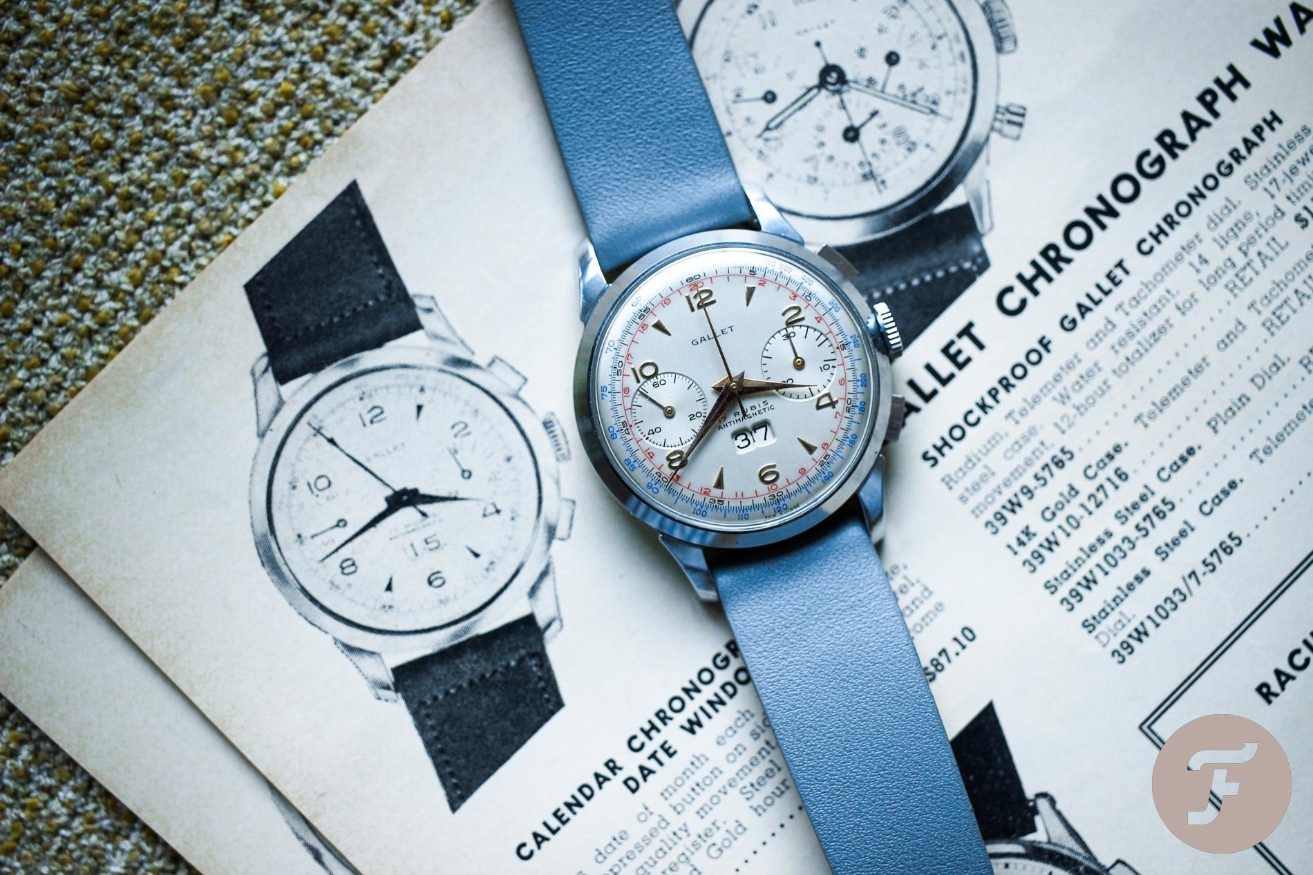 best vintage watches #TBT 2023 Gallet Big Date Chronograph