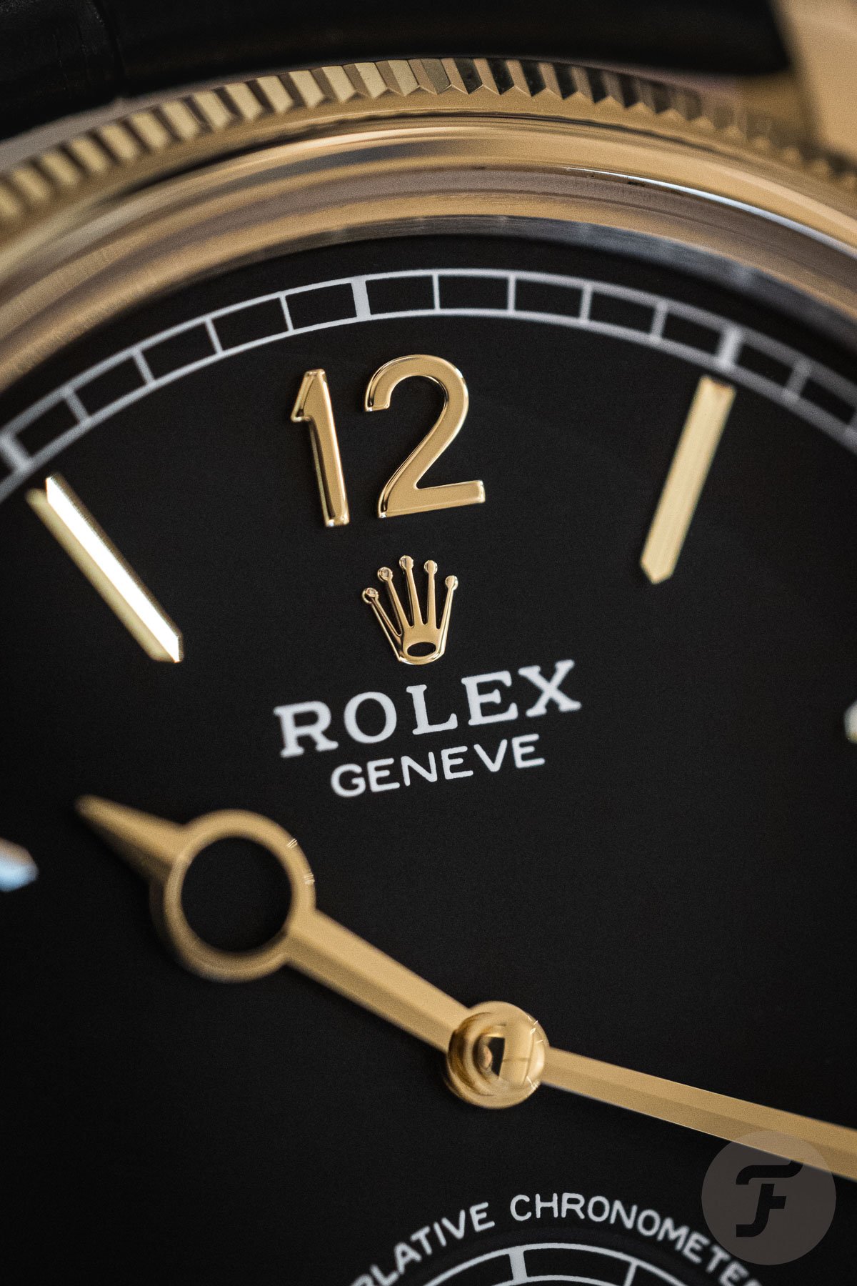 Rolex Perpetual 1908 dial close-up