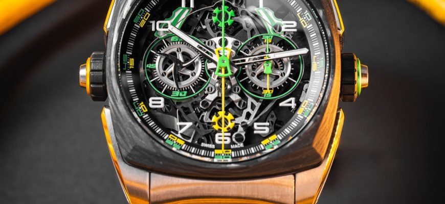 Подробный обзор интересных часов: Cyrus Klepcys DICE Lime Carbon