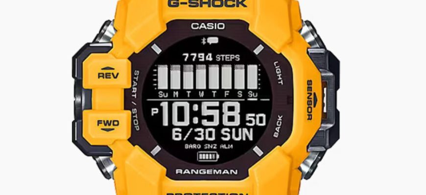G-SHOCK обновляет Rangeman GPR-H1000 оптическим монитором сердечного ритма