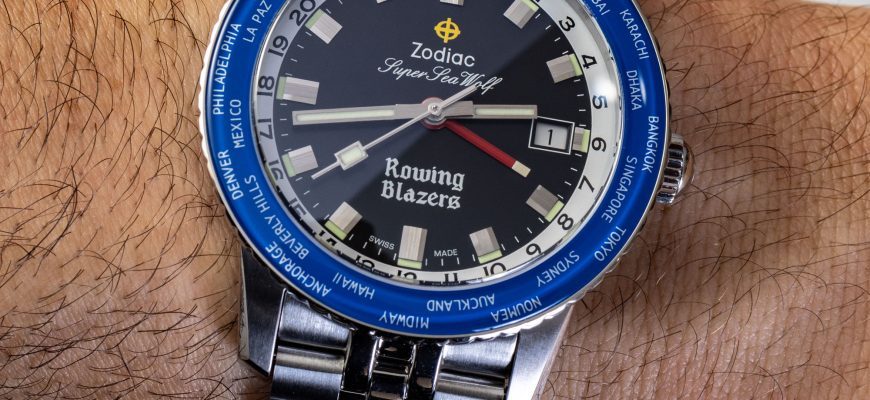 Ручная эксплуатация: часы Zodiac X Rowing Blazers Super Sea Wolf GMT World Time ‘Trading Places’ Watch