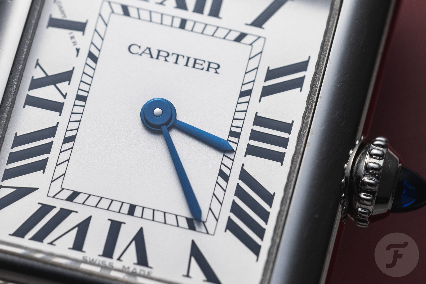 Cartier Tank Must SolarBeat dial close-up