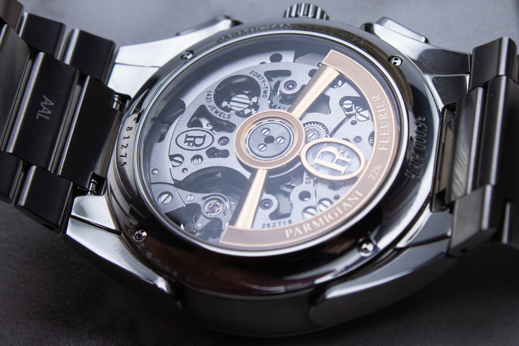 Стальные часы с хронографом Parmigiani Tonda PF