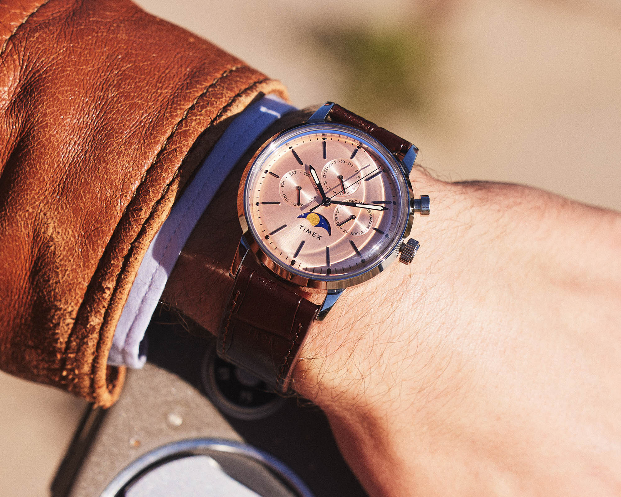 Многофункциональные, хронографические и доступные автоматические часы Timex Marlin Moon Phase