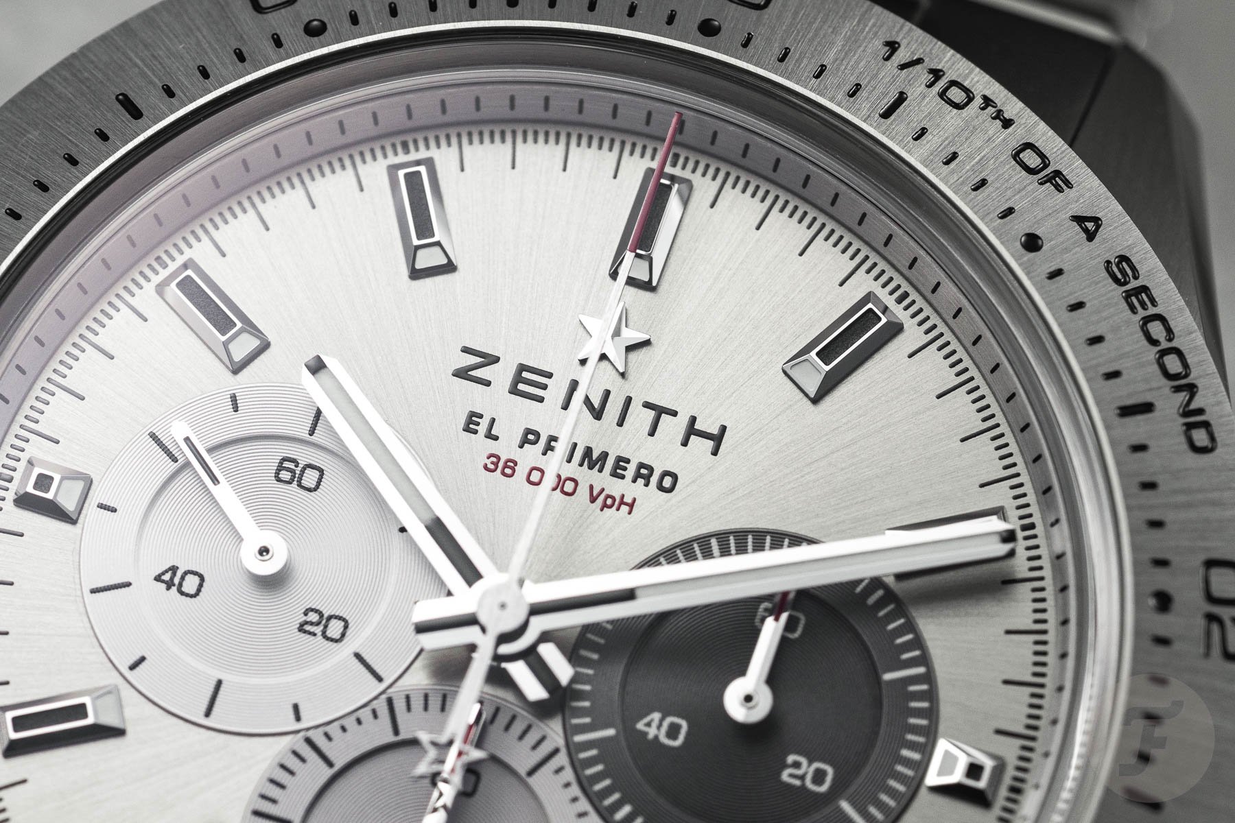 Zenith Chronomaster Sport Titanium dial close-up