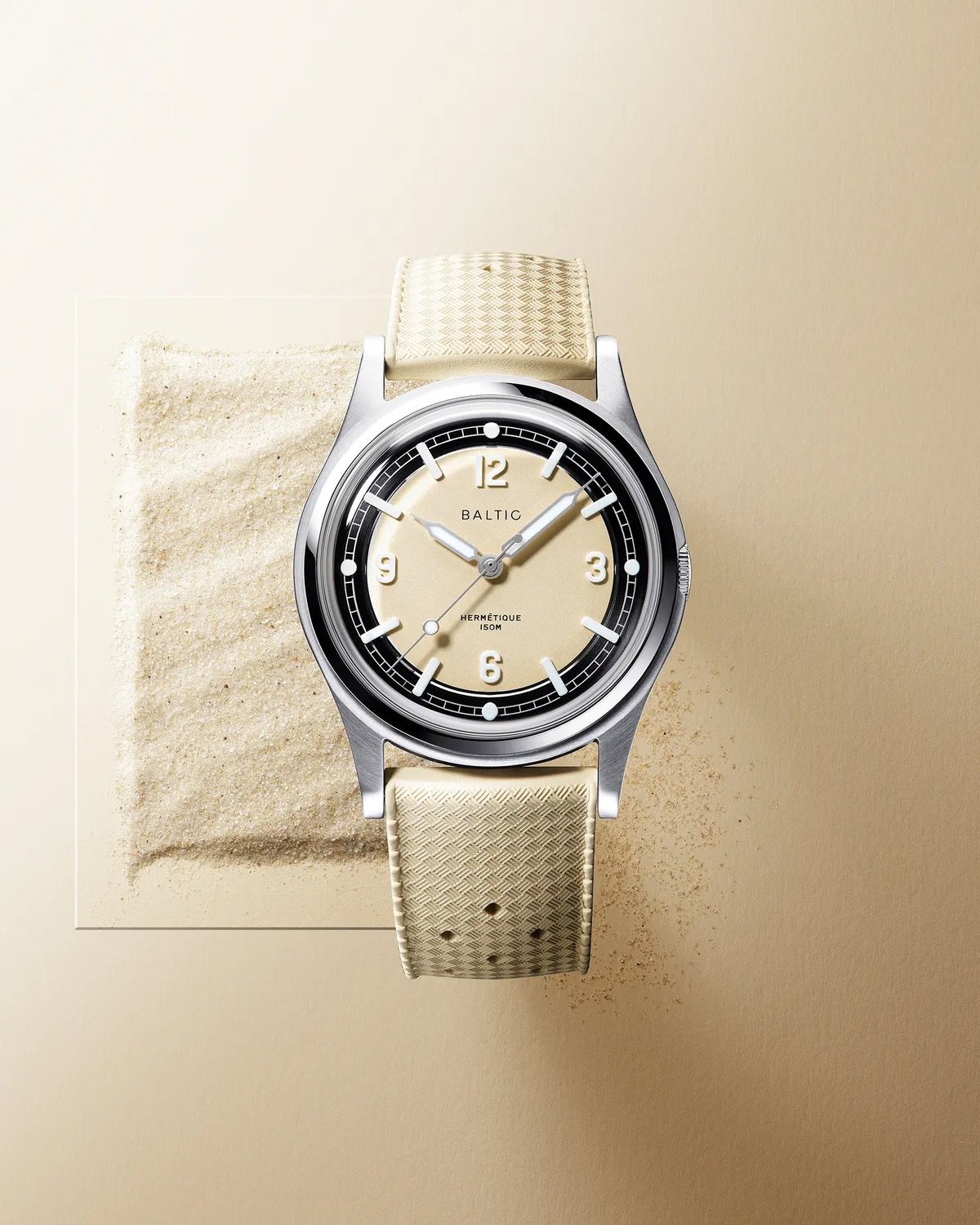 best watches under €1,000 Baltic Hermétique beige