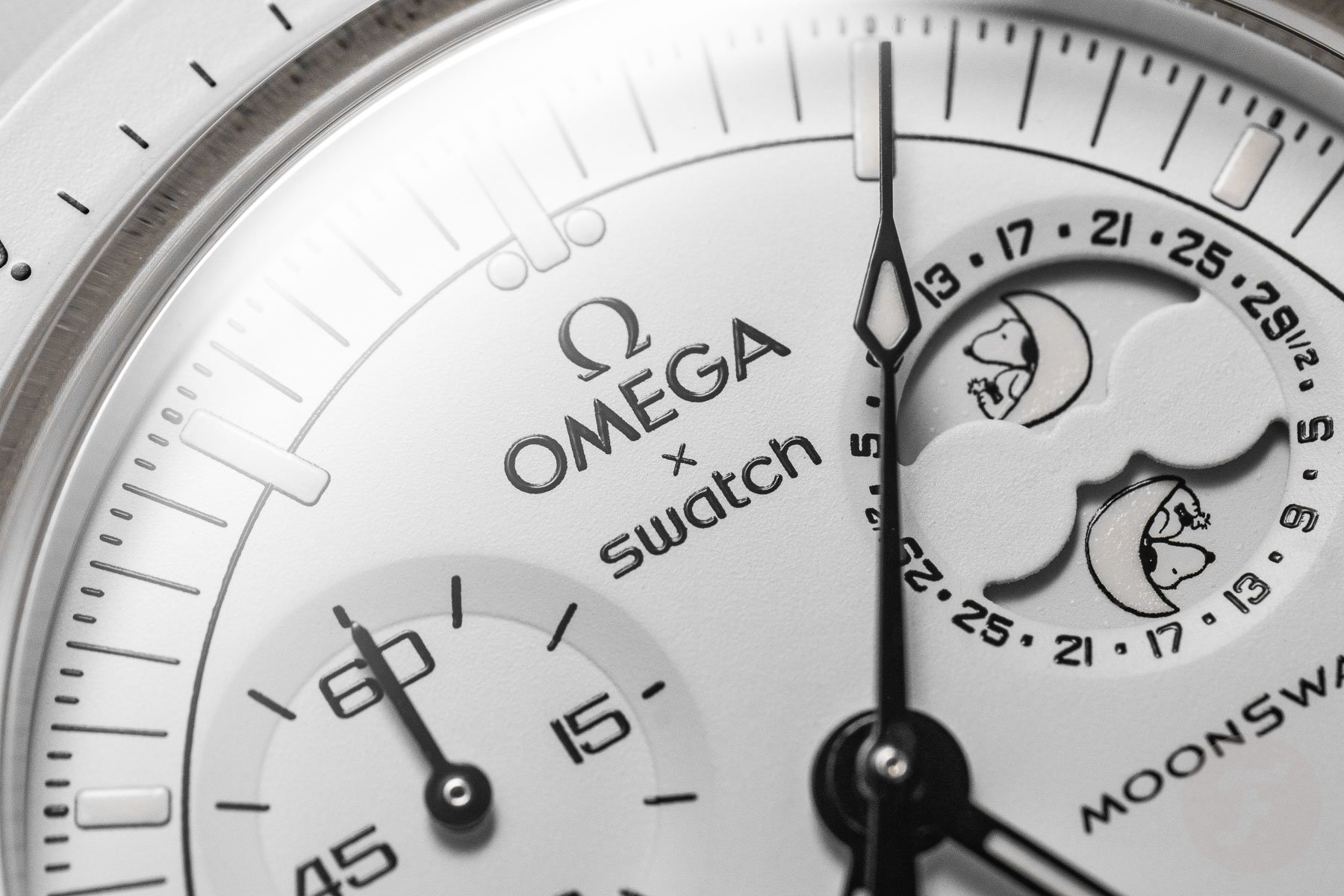 Обзор доступных часов от Omega: MoonSwatch Snoopy Mission To The Moonphase