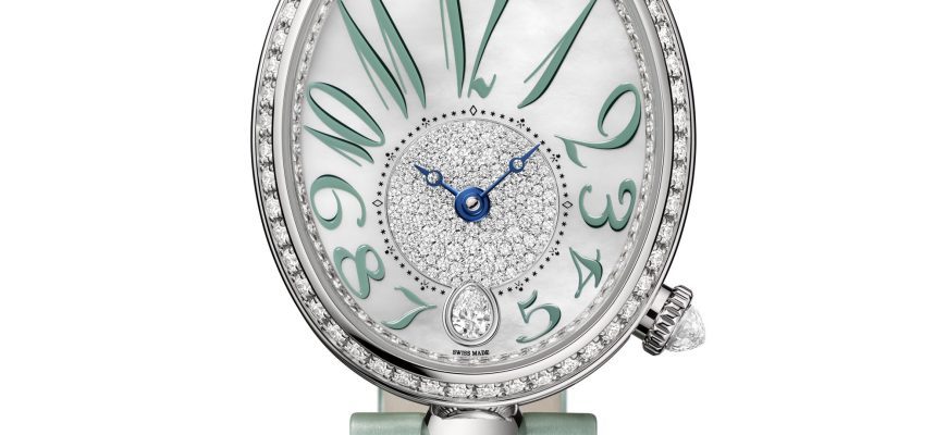 Новый выпуск: Женские часы Breguet Reine de Naples 8918 в мятно-зеленом цвете