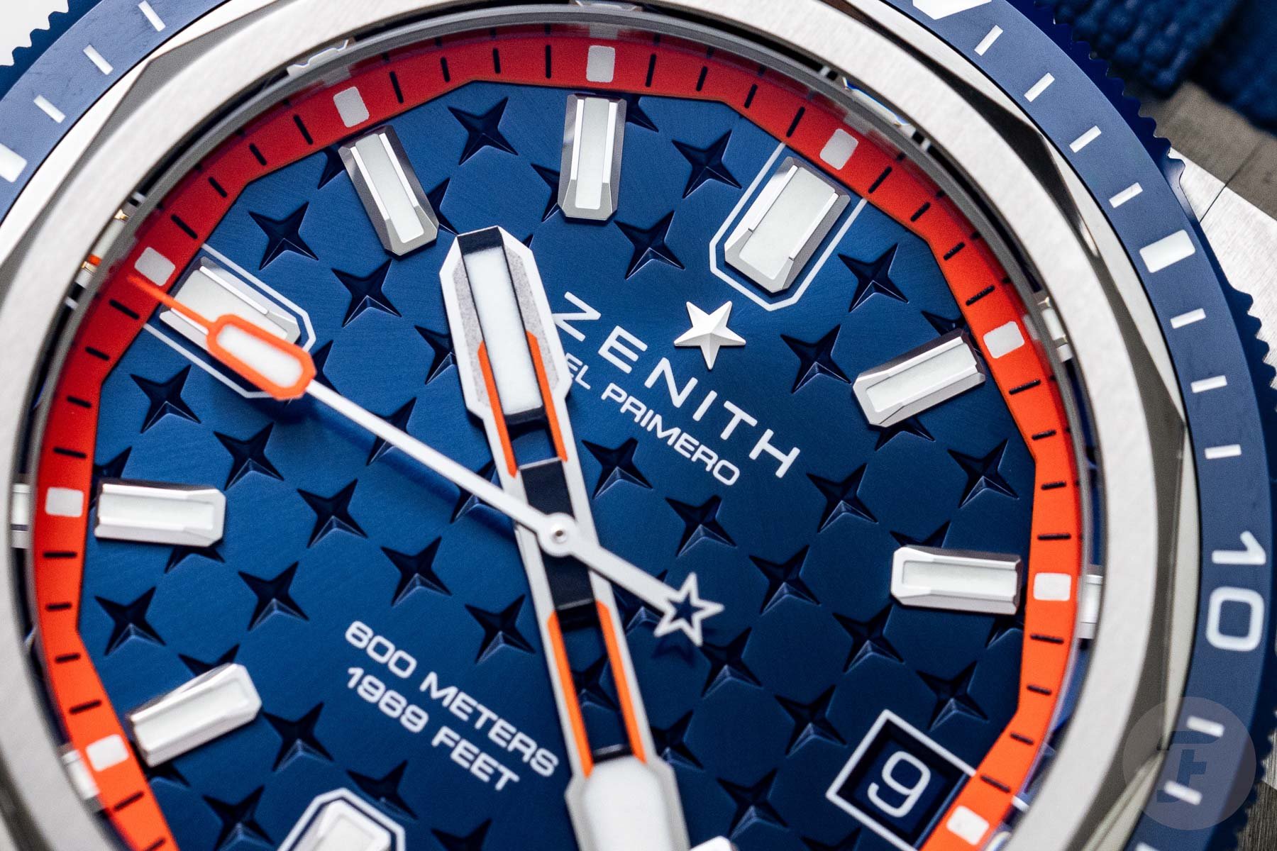 Zenith Defy Extreme Diver blue dial close-up