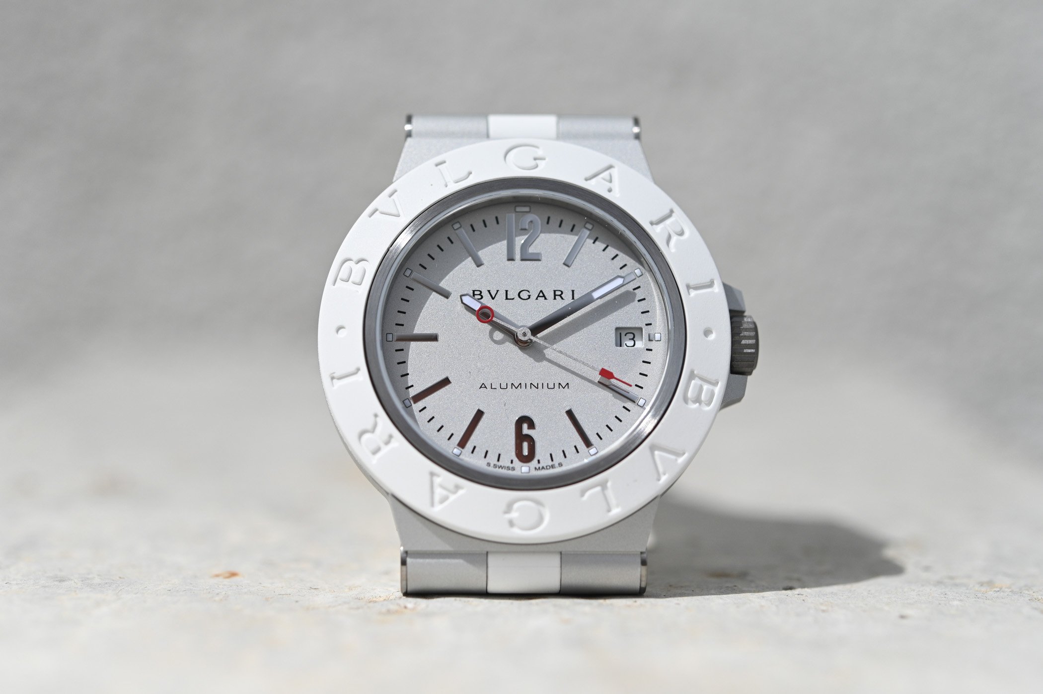 Bulgari Aluminium Time-and-Date White 103964