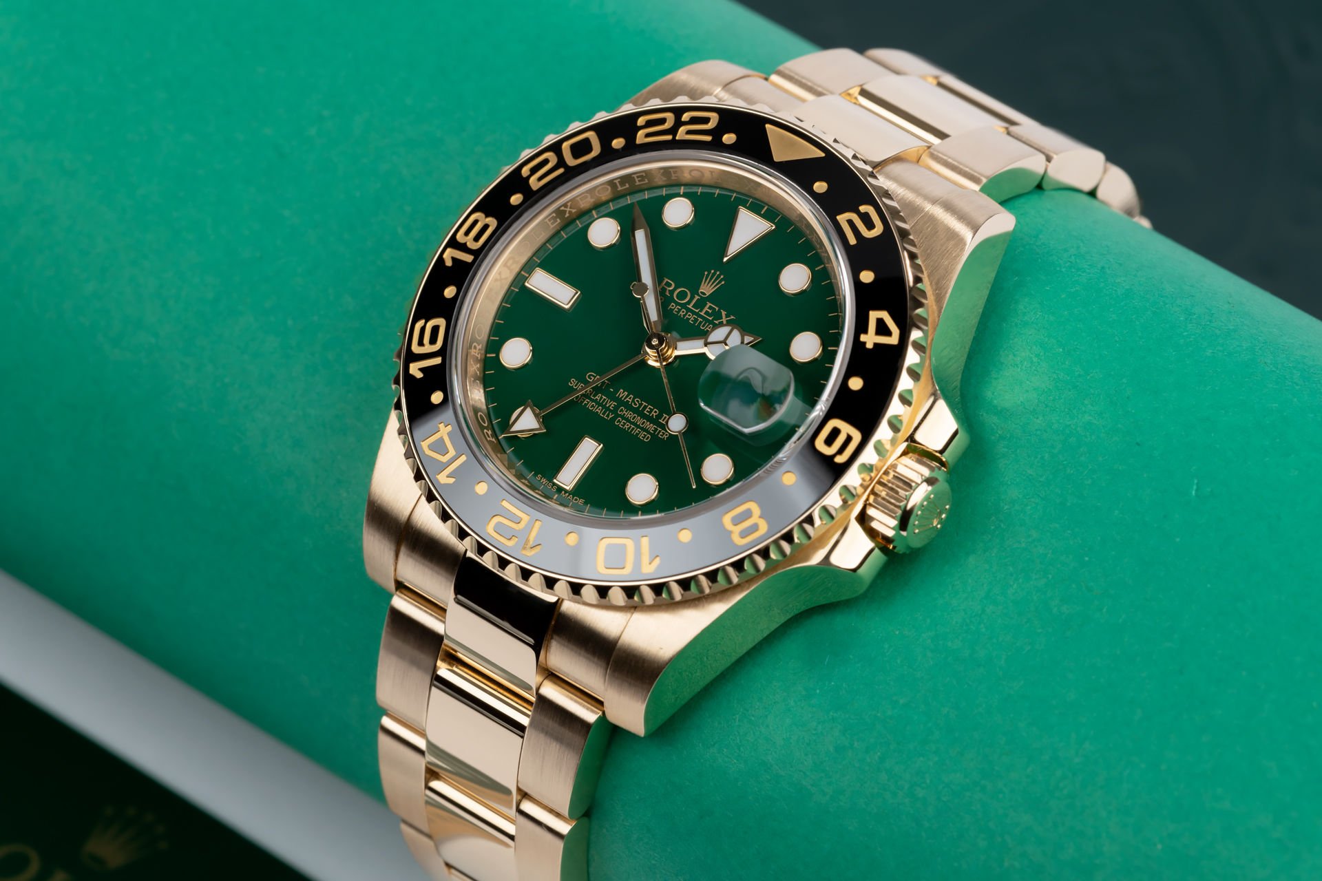 pre-owned full-gold Rolex GMT-Master II ref. 116718