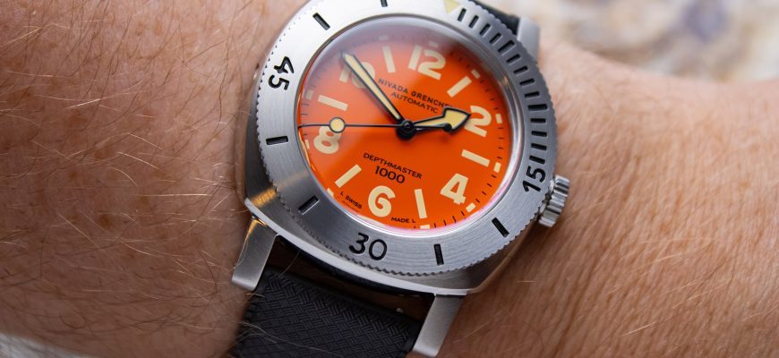 Эксплуатация: оранжевые часы Nivada Grenchen Depthmaster